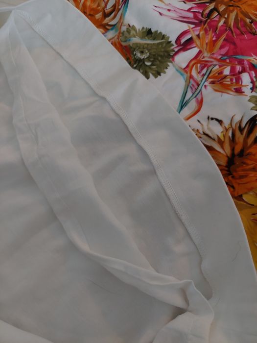 Sukienka Molton 42 biała w kwiaty