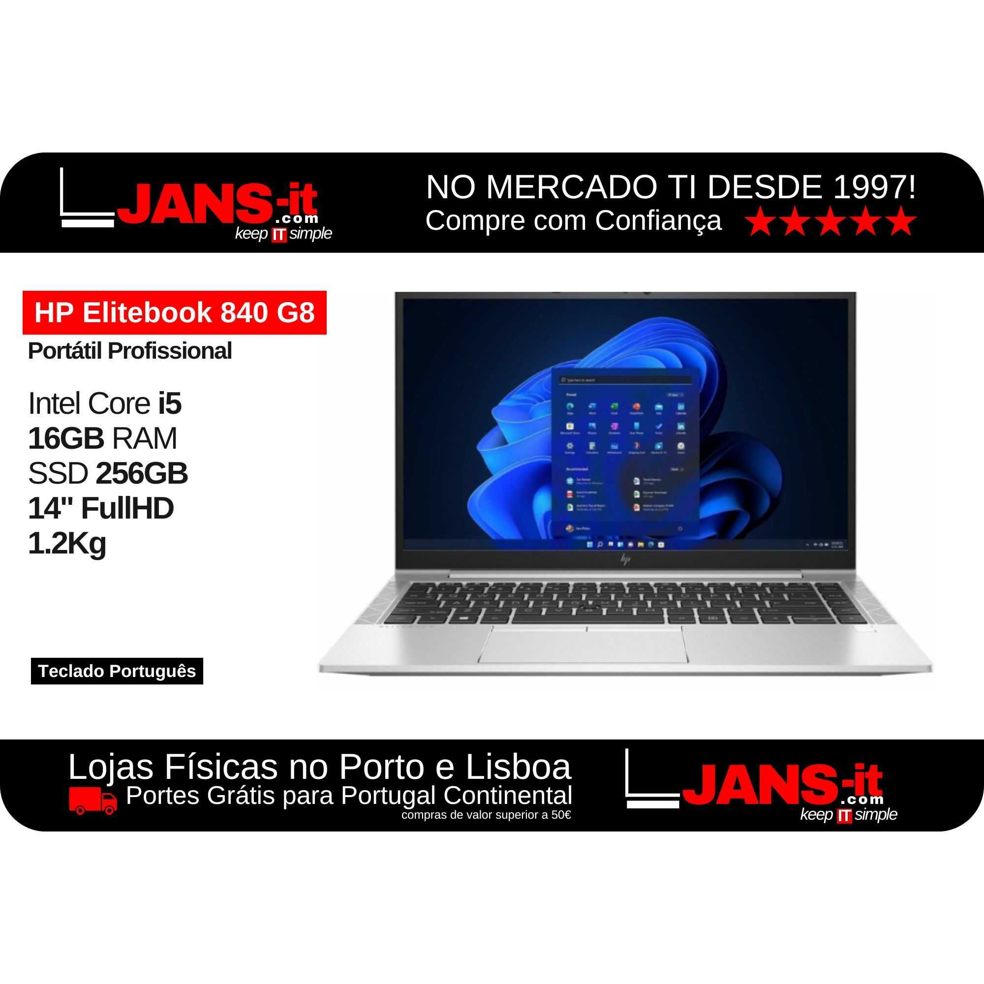 HP Elitebook 840 G8 | i5-1145G7 | 16GB | SSD 256GB | 14″ FHD