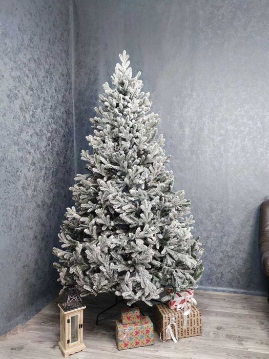 Скидки!Литая искусственная ель премиум!Заснеженная Версаль елка