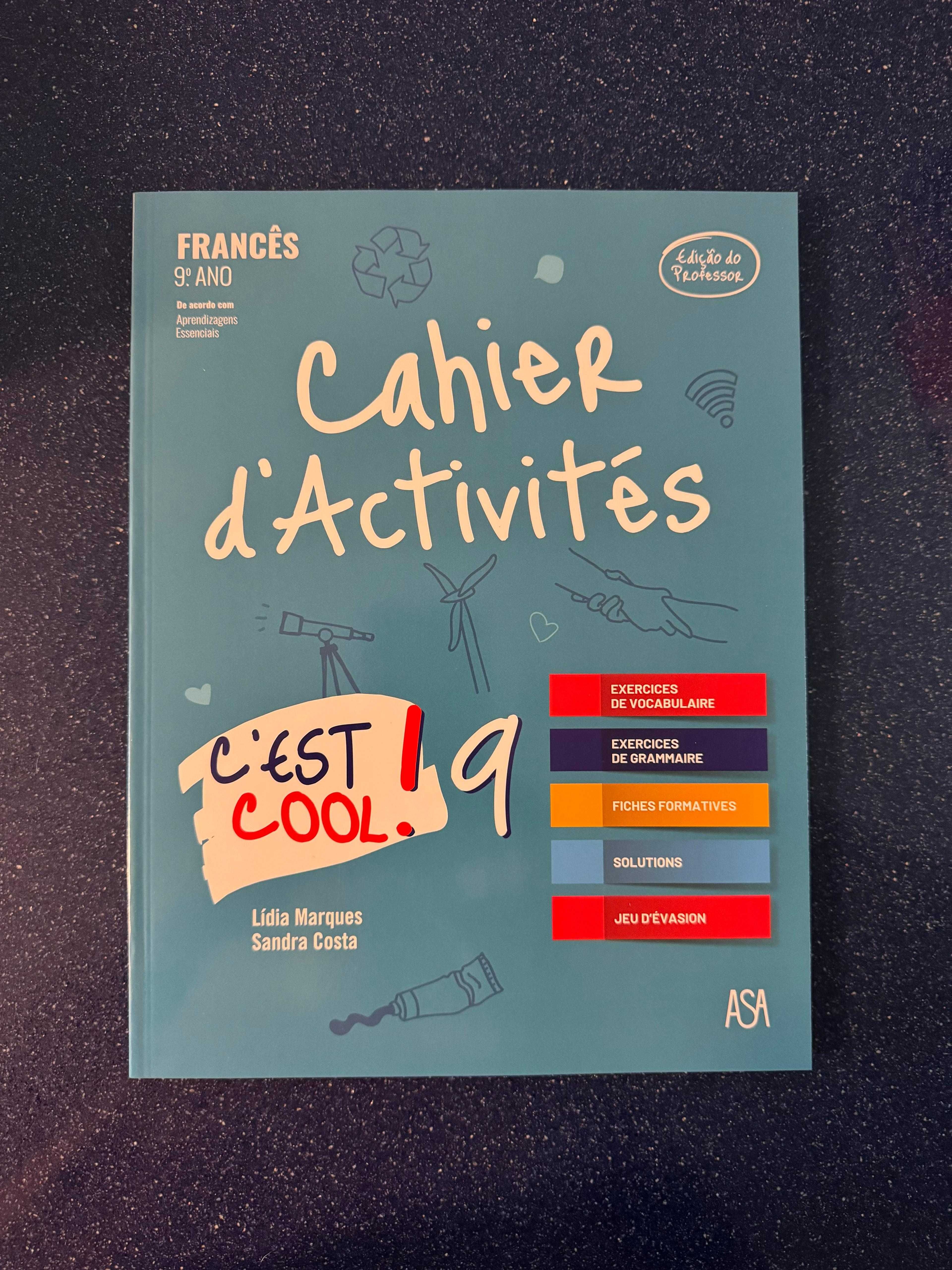 C'Est Cool ! Francês 9.º Ano ASA Editora Dossier de Professor NOVO