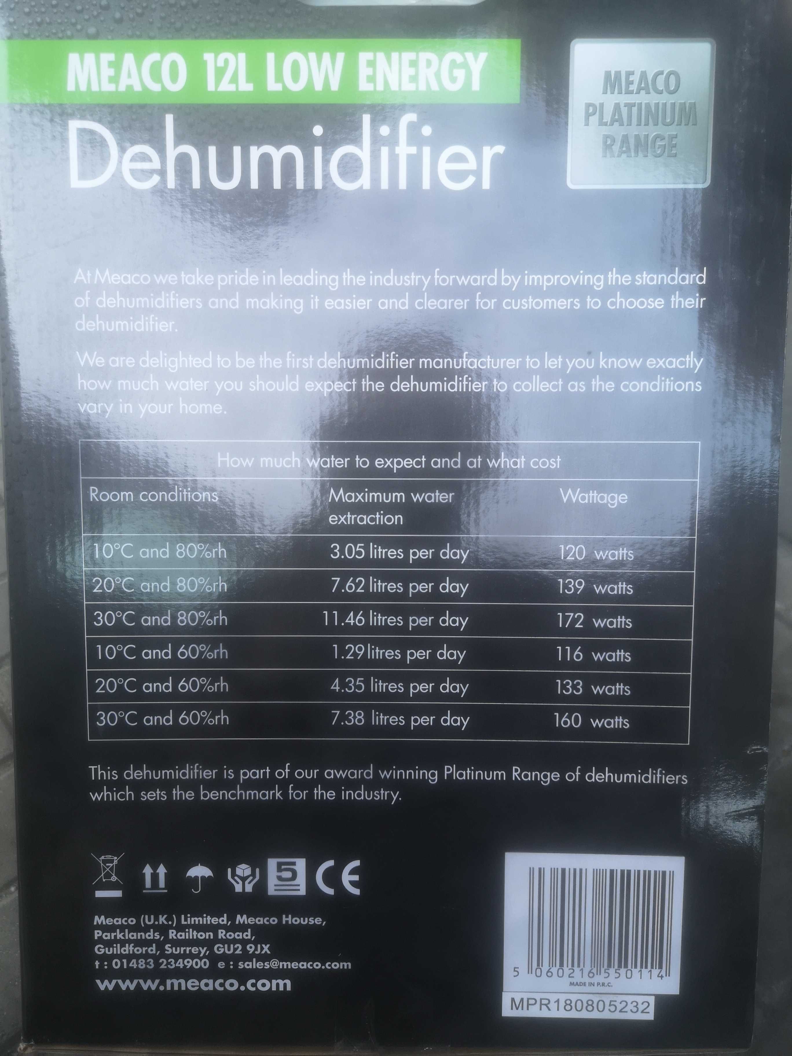Osuszacz powietrza Meaco 12L Platinum