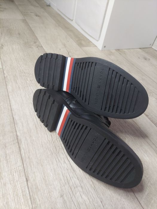 мужские высокие кожаные ботинки tommy hilfiger