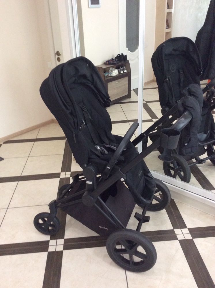 Коляска cybex priam Lux platinum Black