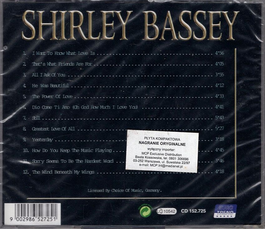 Shirley Bassey - Shirley Bassey - CD