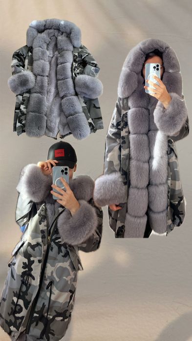 Парка з натуральним хутром