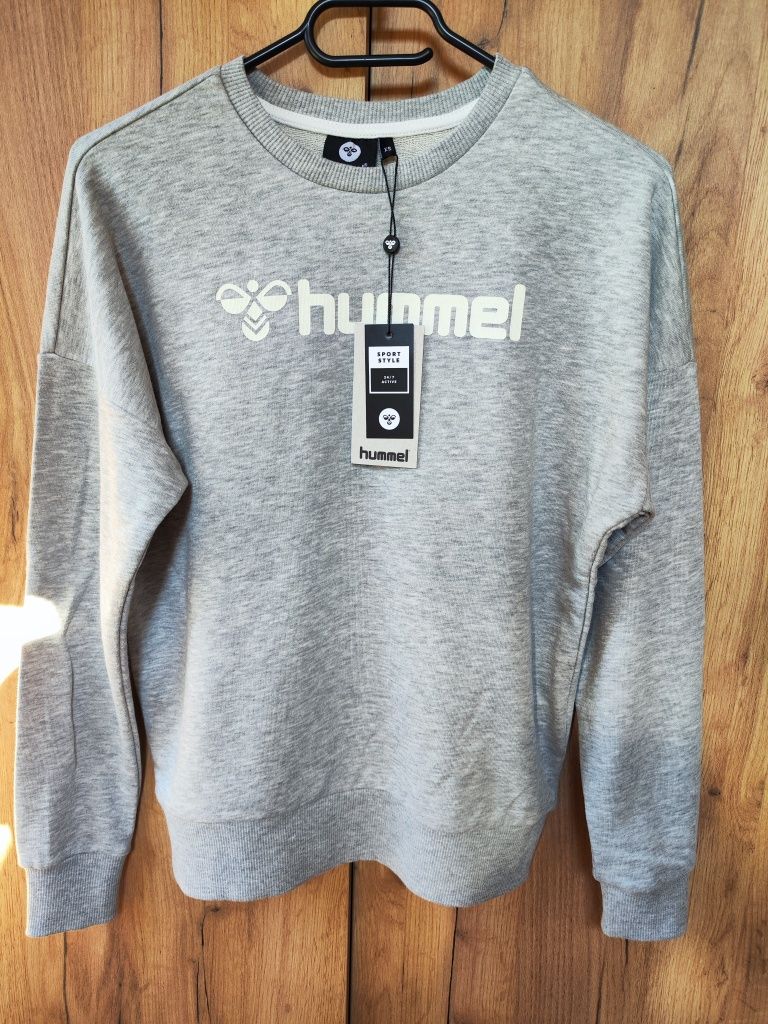 Bluza oversize bawełniana pętelkowa Hummel, rozmiar XS, nowa z metką,