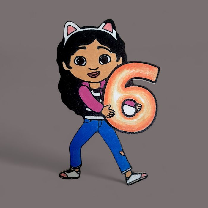 Topper na tort - Koci domek Gabi