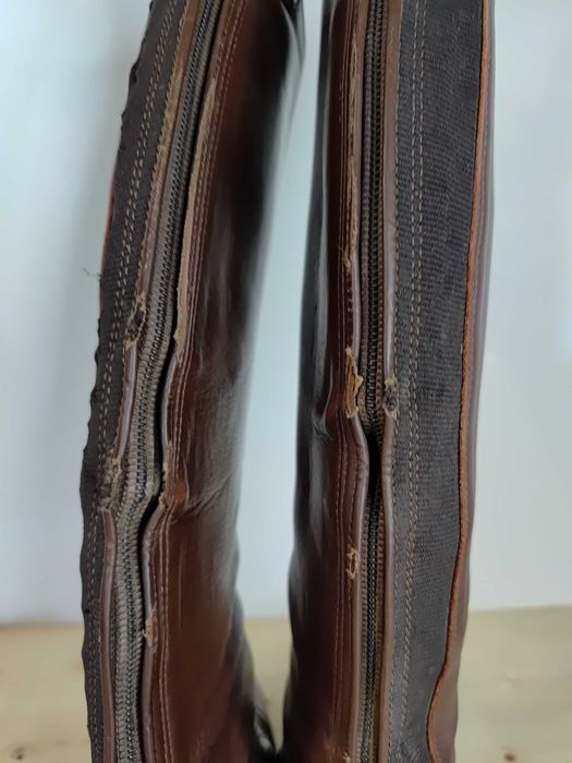 403.39. Brązowe oficerki, Felix Buhler Milano, roz: 39 Tight łyd: 37cm