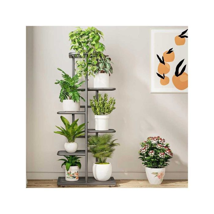 Kwietnik Metalowy 6-Poziomowy Piętrowy Stojak Na Doniczki Kwiaty