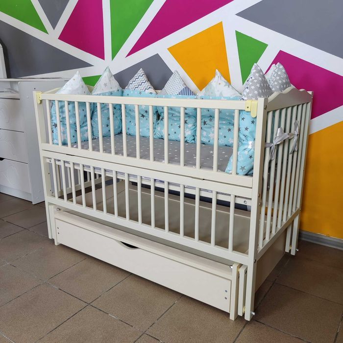 Ліжко для Немовлят ! Кроватка для новонароджених ; Ліжечко Букове