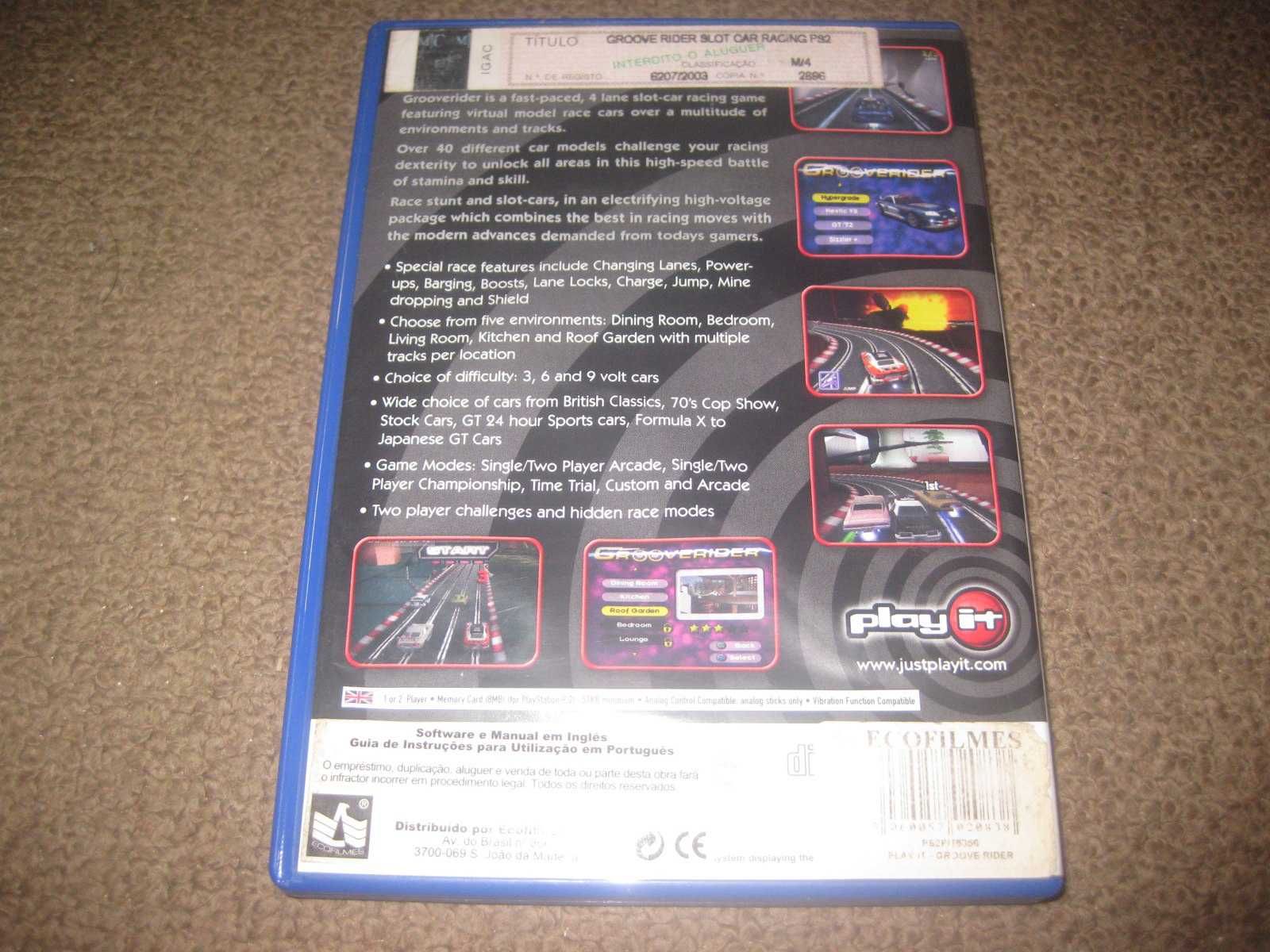 Jogo "Groove Rider: Slot Car Racing" para Playstation 2/Completo!