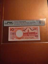 Banknot 10 złotych 1990 r. PMG 66 EPQ Gem UNC