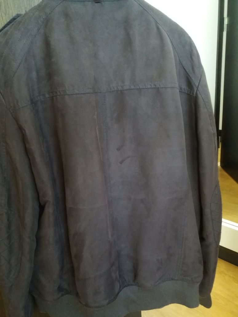 Casaco blazer castanho acolchoado bolsos