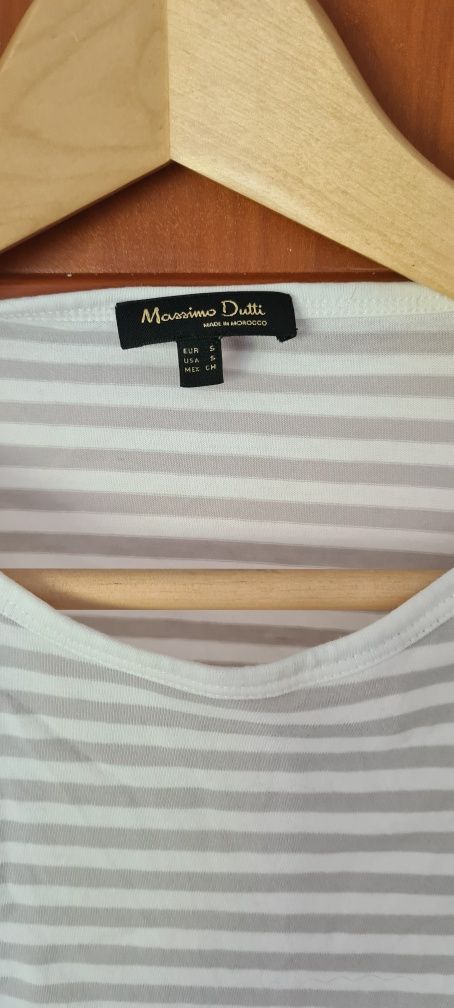 Bluzka T-Shirt w paski Massimo Dutti rozmiar S