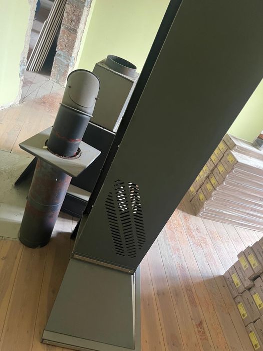 Kominek wolnostojący żeliwno-blaszany