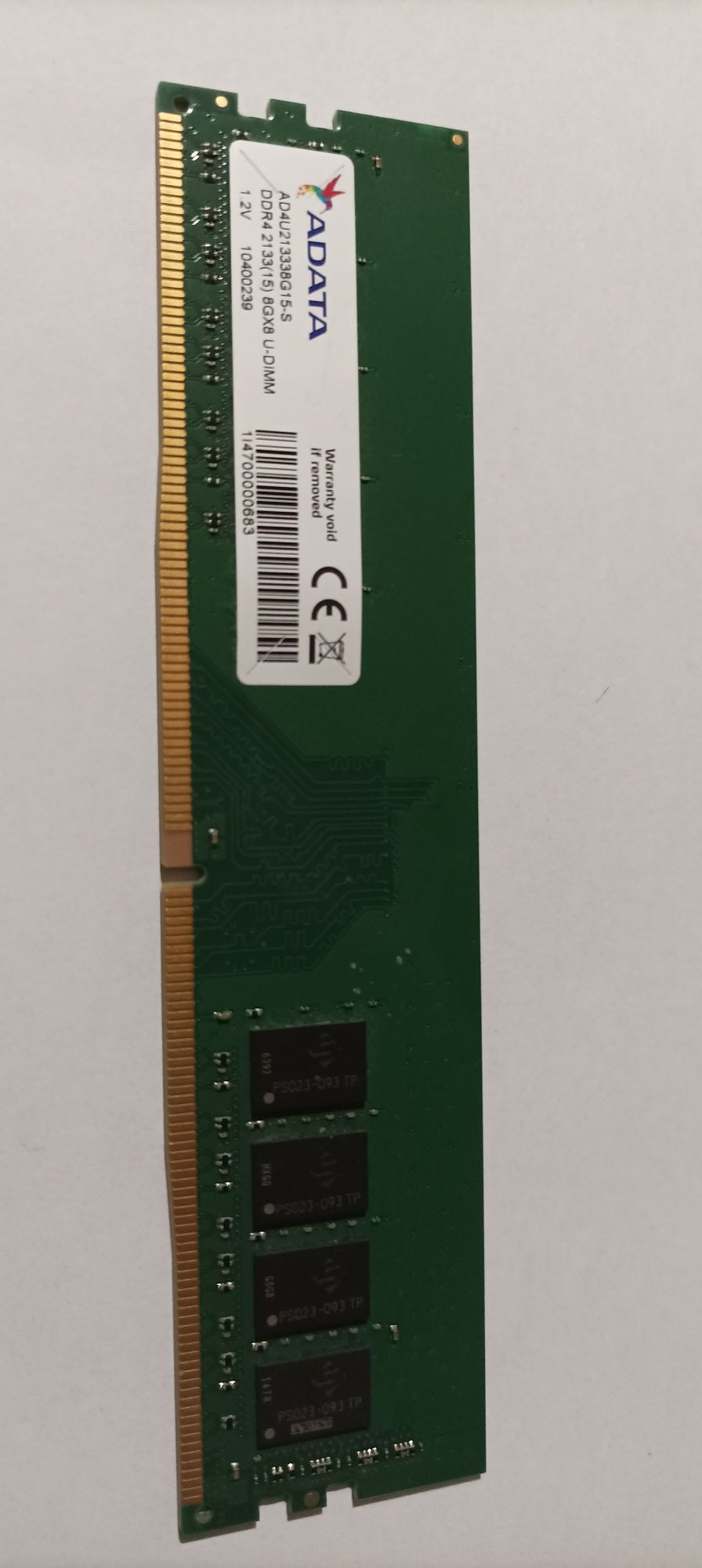DDR 4  ADATA 8 gb оперативная память.