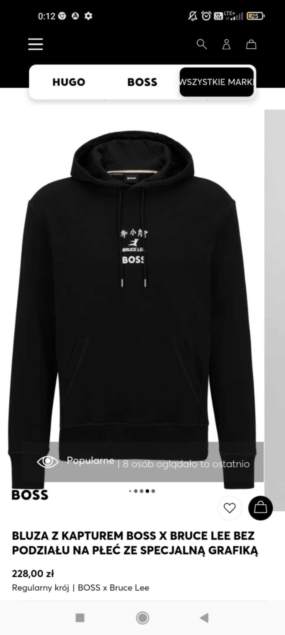 Nowa męska bluza granatowa Hugo Boss rozmiar L model Bruce Lee