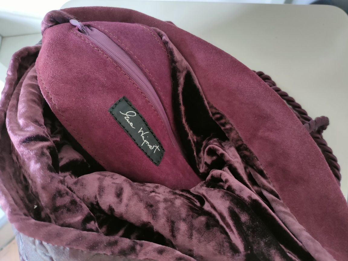 Torba plecak od projektantki skóra zamsz dior