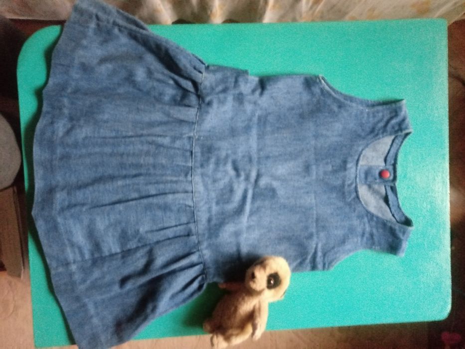 Sukienka/ bezrękawnik dla dziewczynki; rozmiar 122; vintage