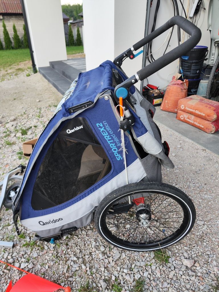 Przyczepka rowerowa queridoo sportrex 2 limited edition 3 w 1, biegowa
