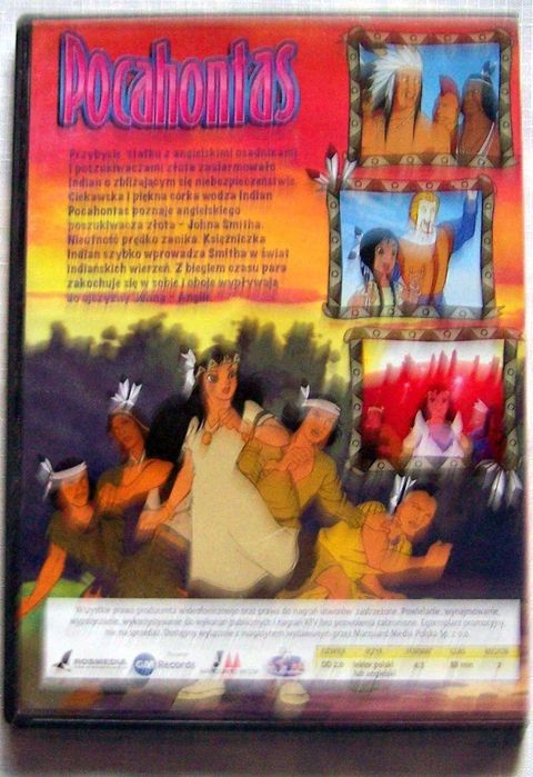 Pocahontas. Książniczka amerykańskic Indian. Bajka na VCD