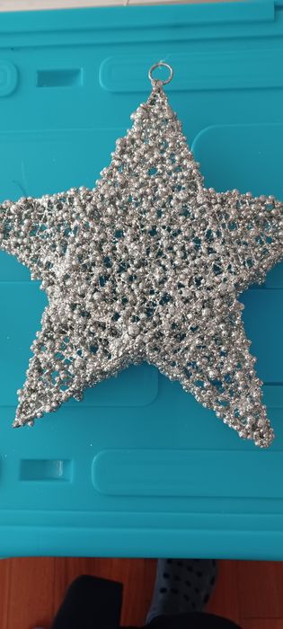 Decoração Natal estrela + sino brilhantes preço do pack