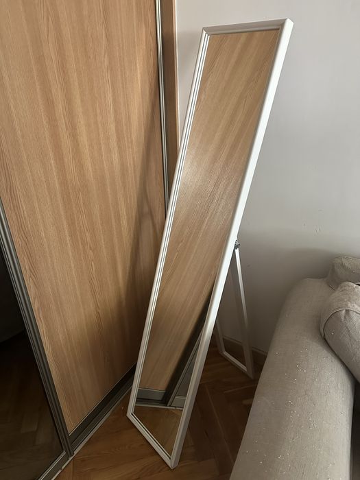 Lustro flaknan ikea stojące białe 30x150 cm