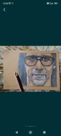 Rysunek portret Myles Kennedy Alter Bridge