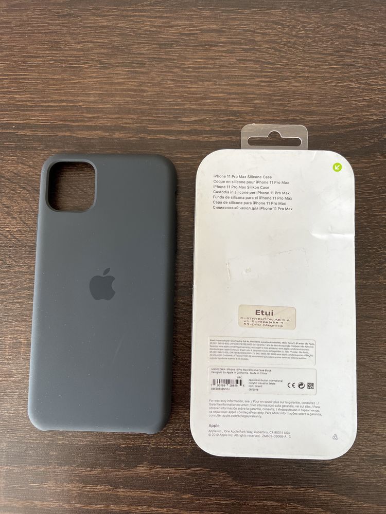 Etui silikonowe Apple iPhone 11 Pro Max (czarny) - oryginalne