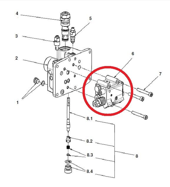 Suwak podnośnika URSUS POLMOT 8014H 9014H 10014H