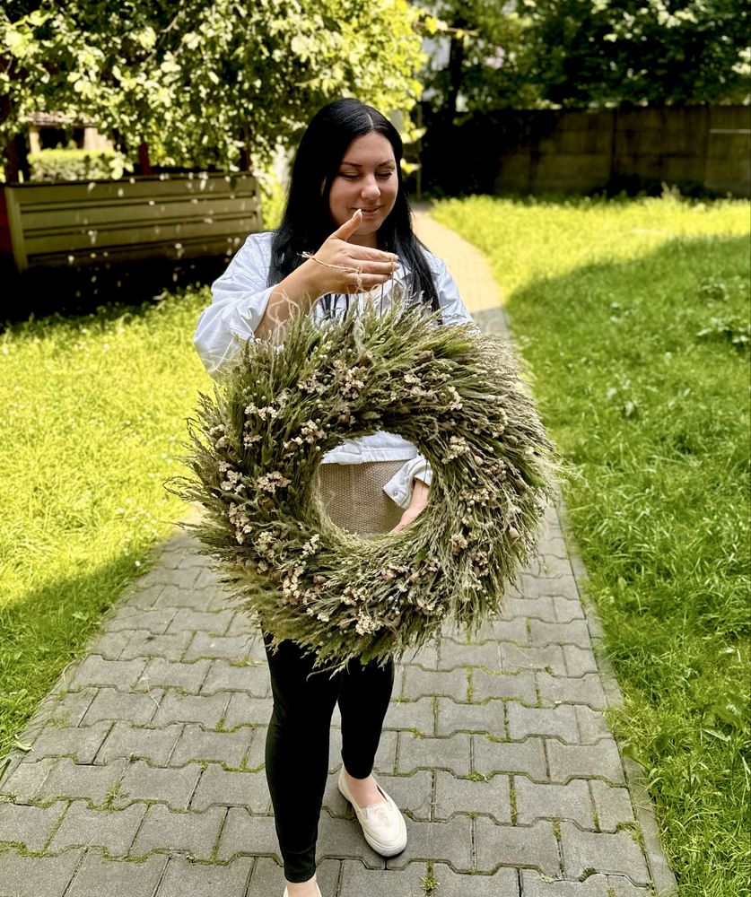 Wianek duży naturalny 65 cm rustykalny