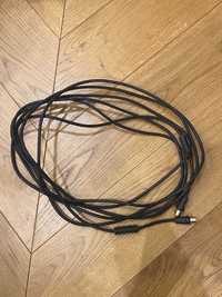 Kabel Coax 75 OHM 3C-2 V złocone końcówki 5 metrów
