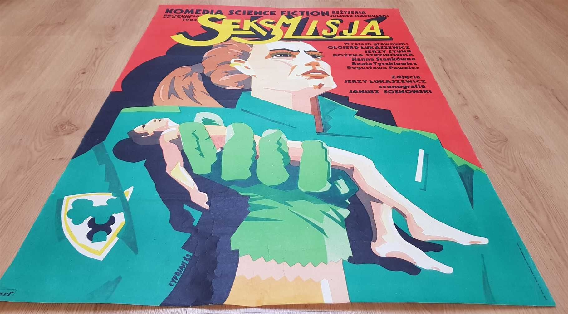 SEKSMISJA Oryginał Plakat filmowy 1983, Kościelniak, 100x70cm Rare