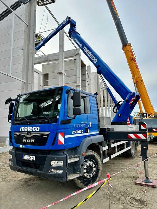 Wynajem, Podnośnik koszowy, Zwyżka, 48m, Ruthmann, Łódź, Warszawa