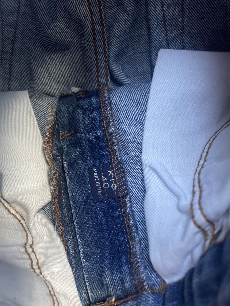 Spodnie z szerokimi nogawkami jeansy dzwony dzinsy z wysokim stanem xs
