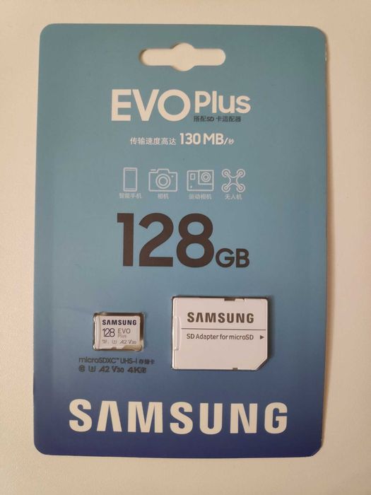 Карта памяти SAMSUNG Evo 128GB - 256GB uhs-3! Новая! Оригинал!