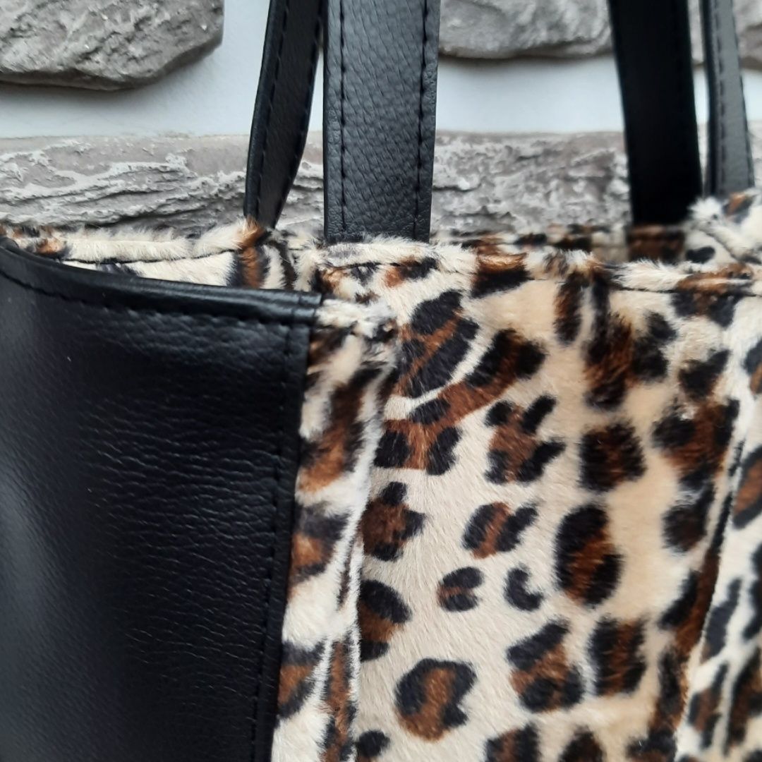 Сумка через плече з леопардовим принтом, модна жіноча сумка, шопер