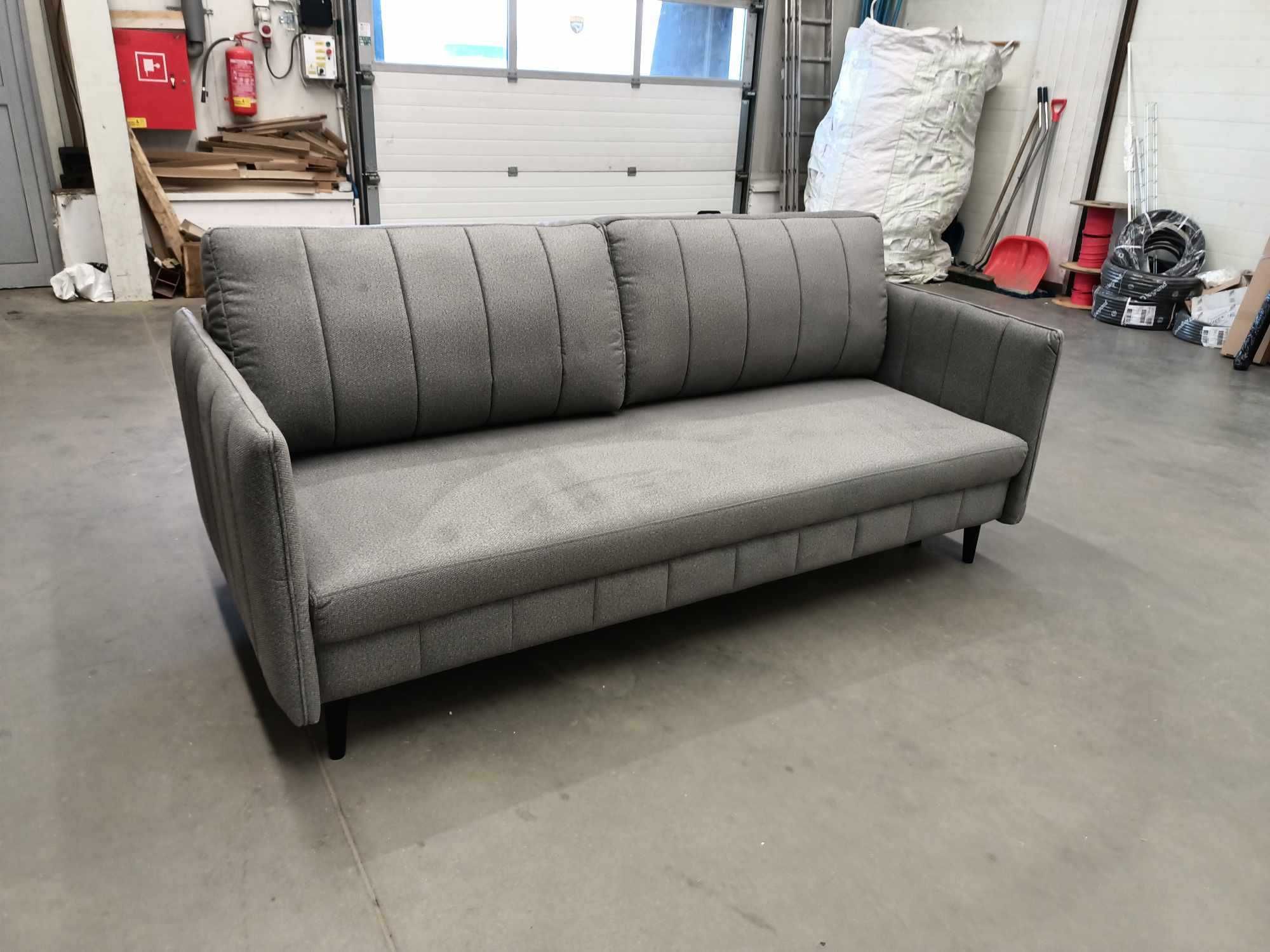 NIEUŻYWANA Sofa VANNES 3-osobowa | rozkładana | szara | #OUTLET