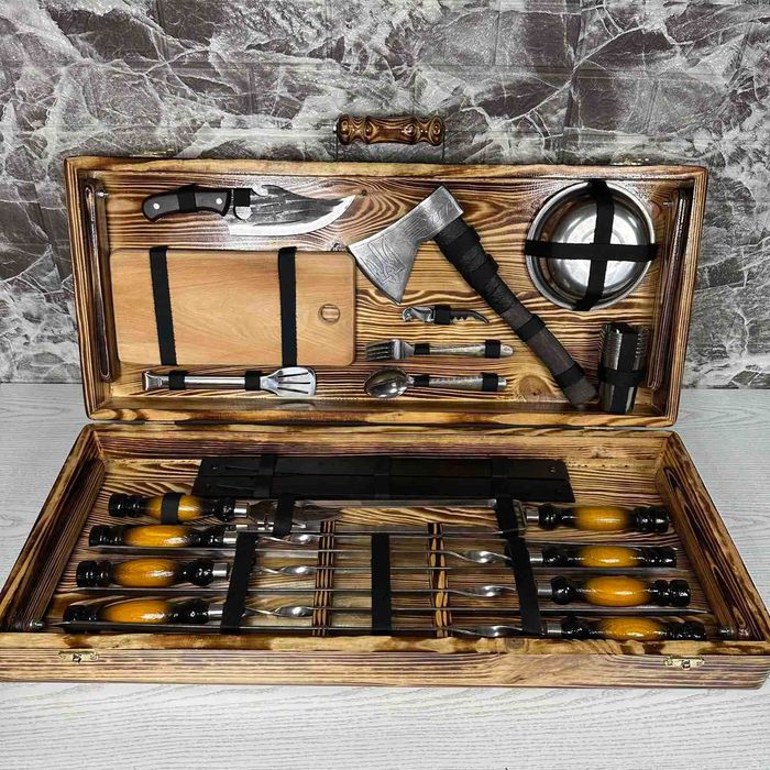 Набор шампуров в кейсе – подарок для настоящего мужчины!