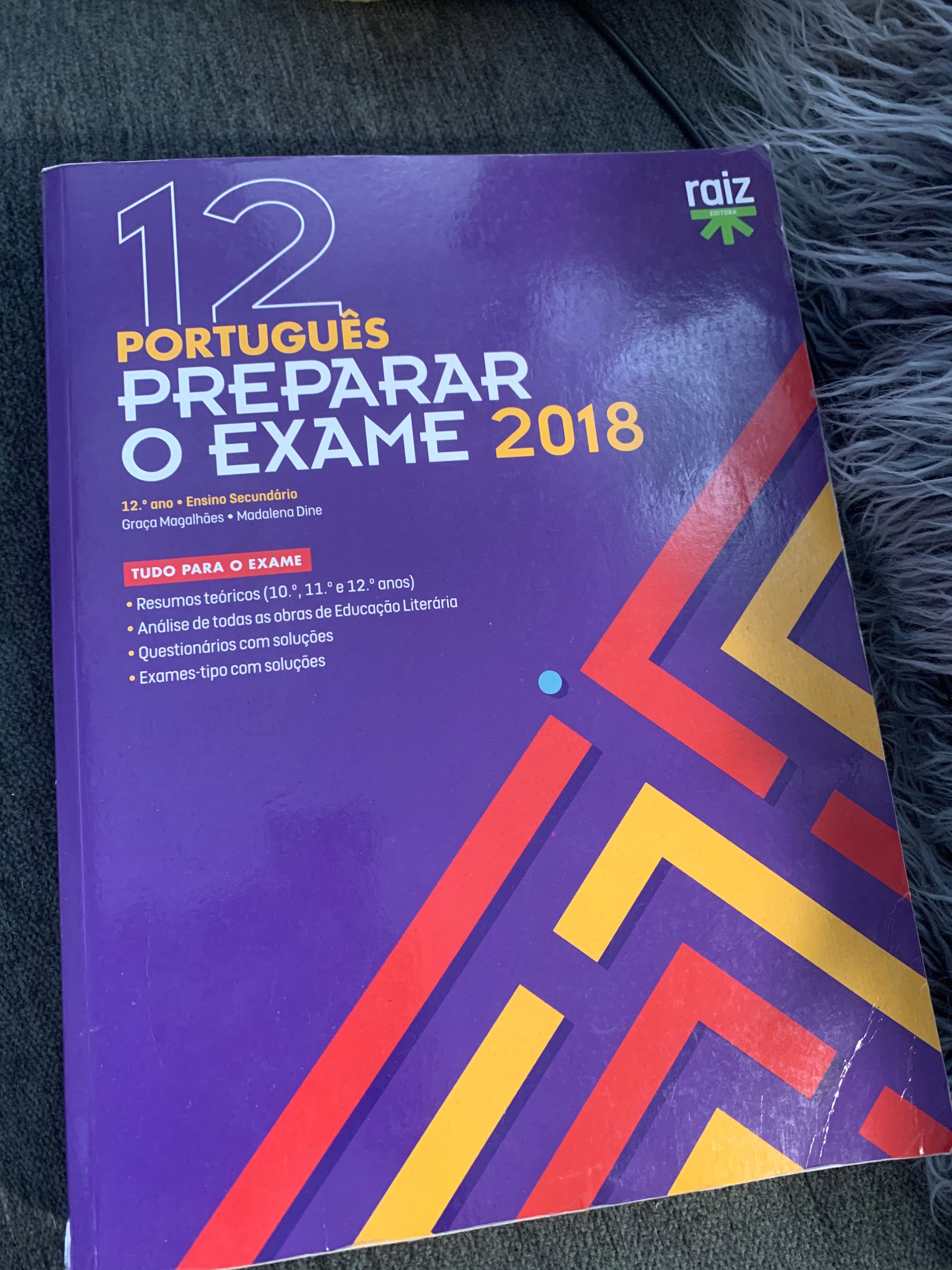 Livro de preparação para o exame de português 12° como novo