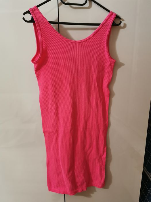 Sukienka dzianinowa mini damska 4f młodzieżowa prążek M/L 38/40