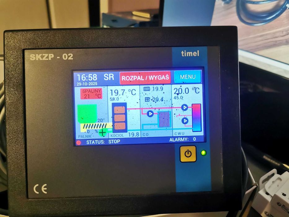 Skzp-02 Sterownik firmy Timel do kotłów na paliwa stałe