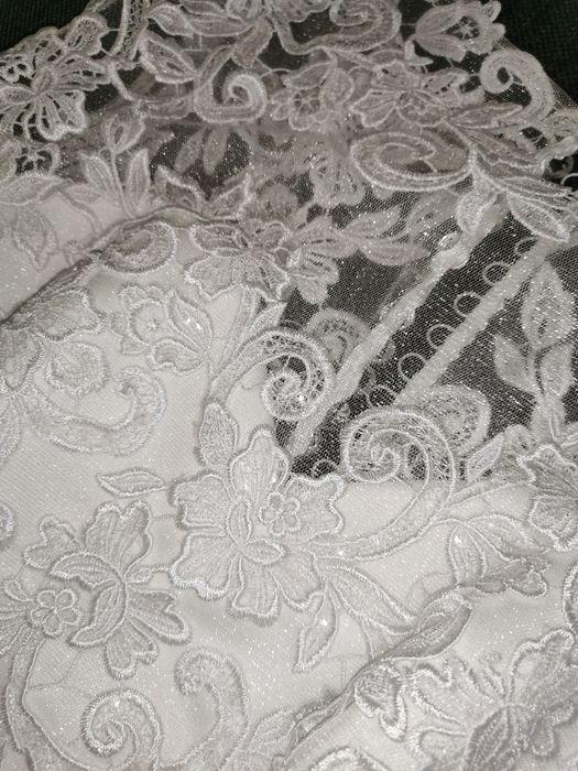 Suknia ślubna koronka muślin 38