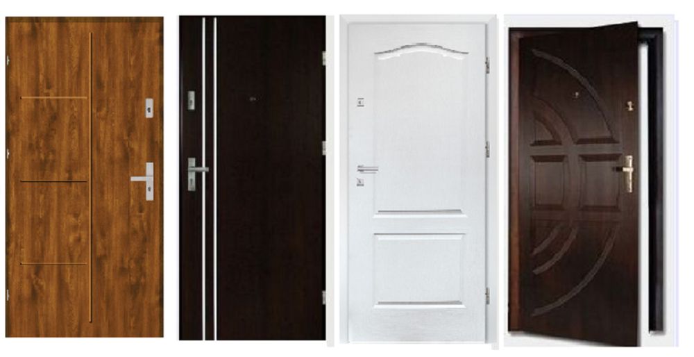 Drzwi drewniane- metalowe z MONTAŻEM wejściowe-ZEWNĘTRZNE do mieszkań