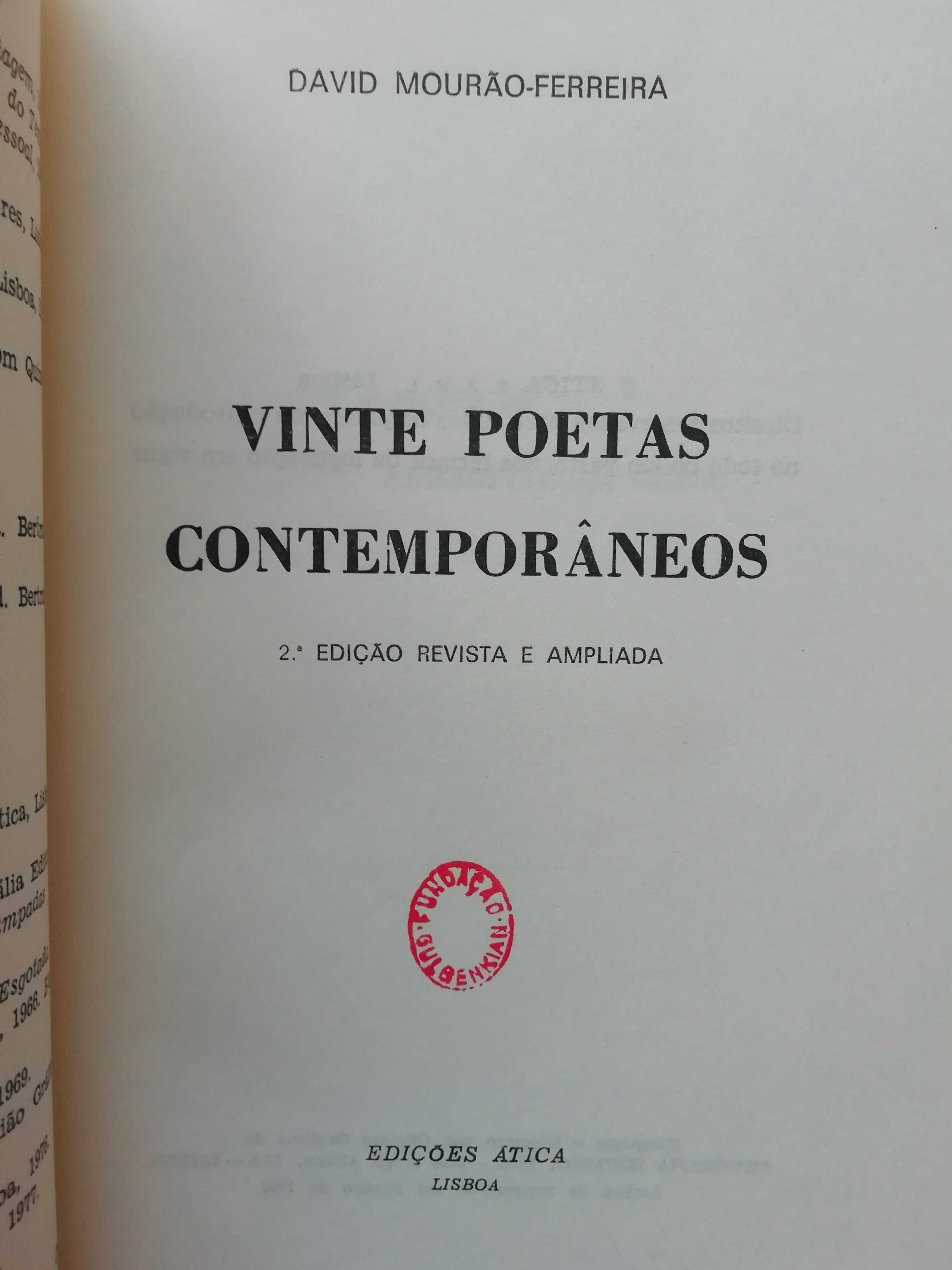 Vinte Poetas Contemporâneos - David Mourão-Ferreira