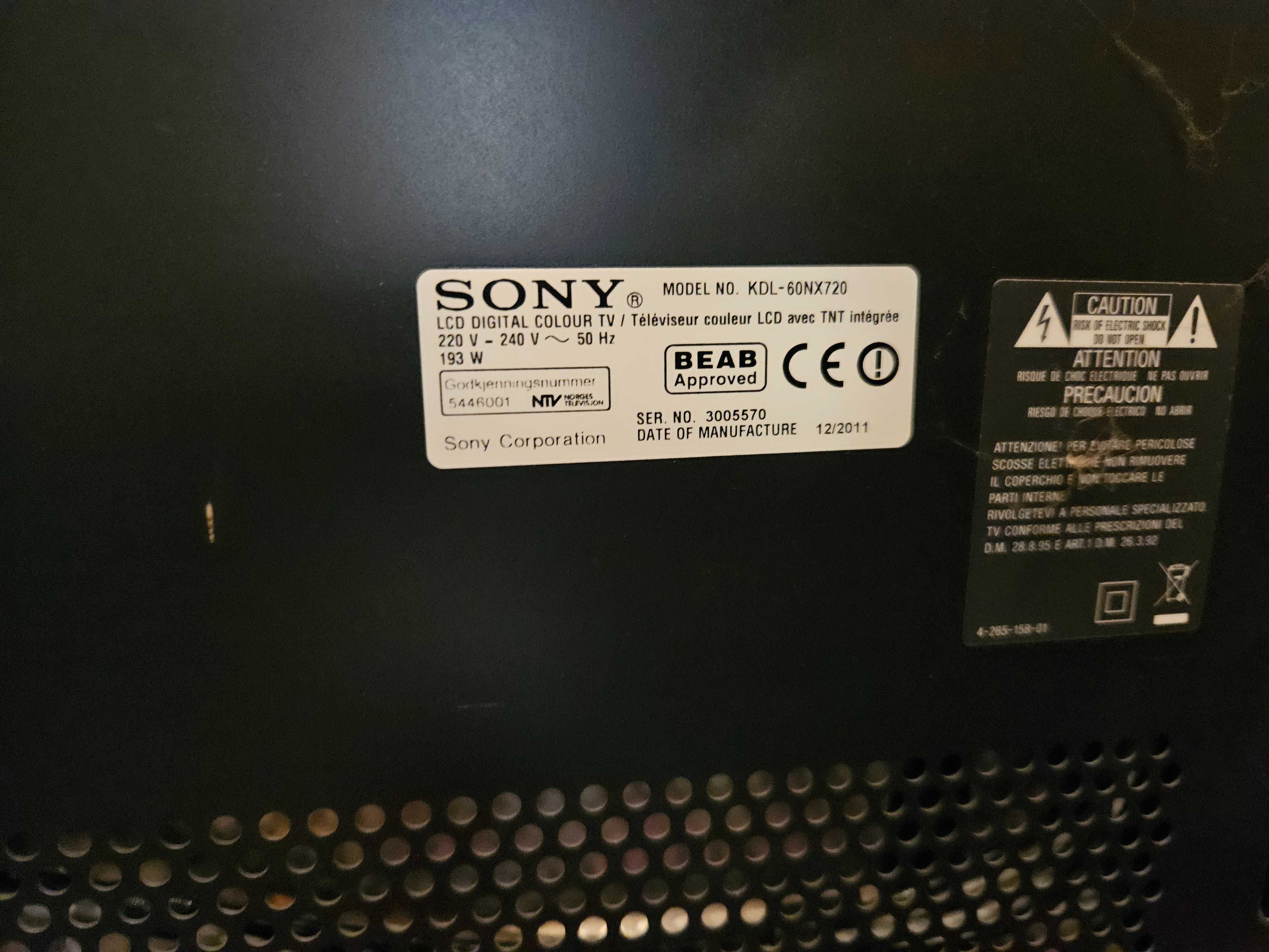 SONY KDL-60NX720 Telewizor 60 cali