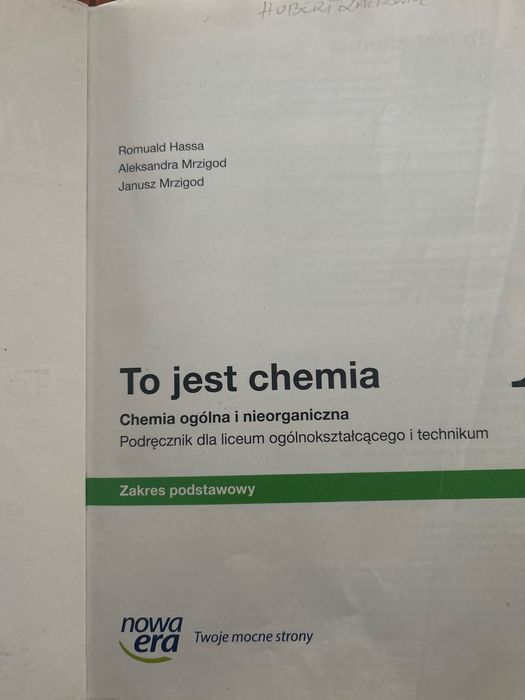 Chemia  kl 1  Liceum