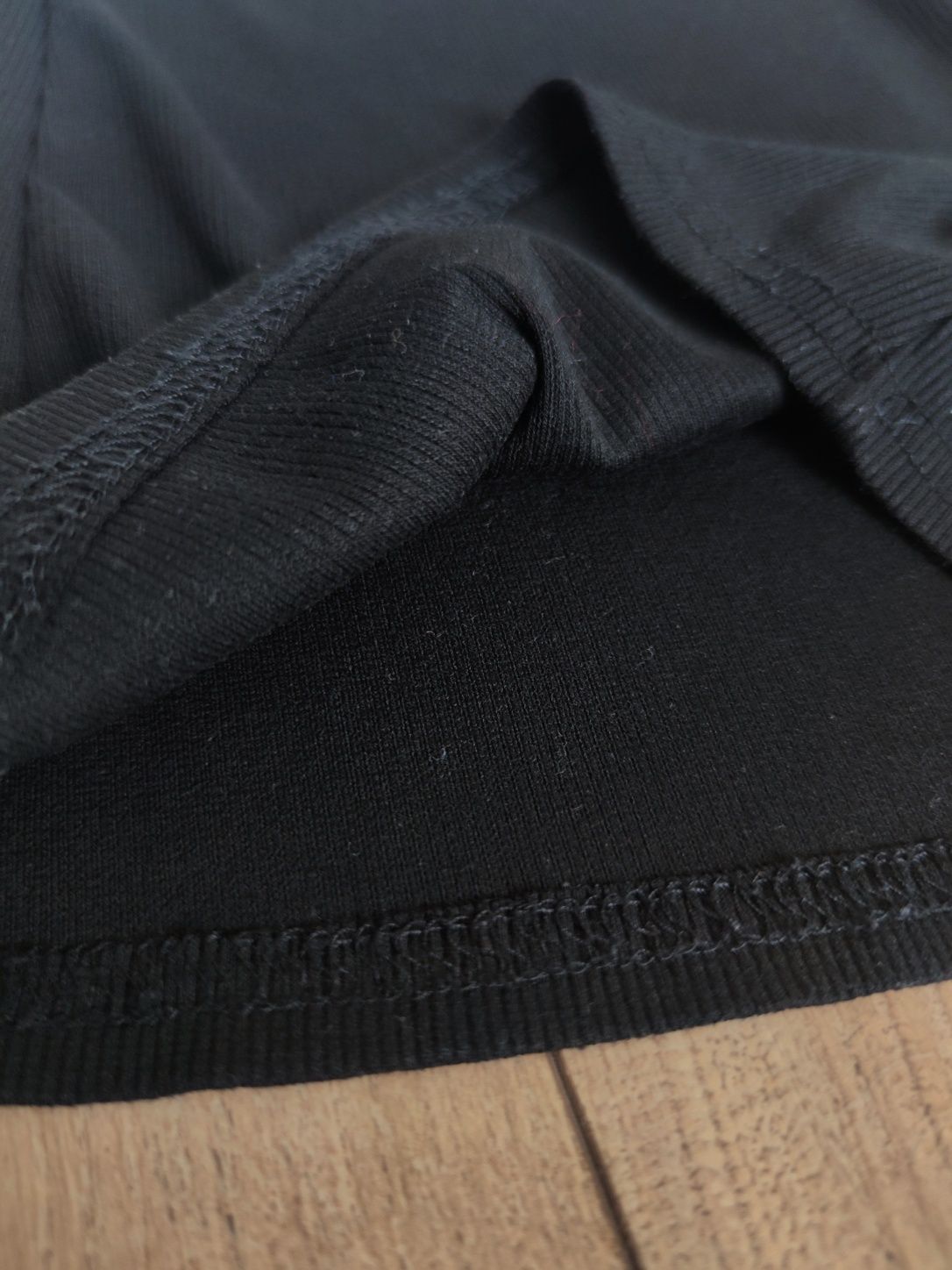 Чорні кльошні штани в рубчик для дівчинки, 146-152 розмір