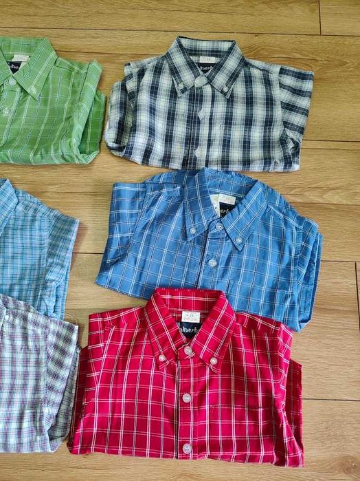 kolorowe koszule w kratkę bawełniane  98 cm