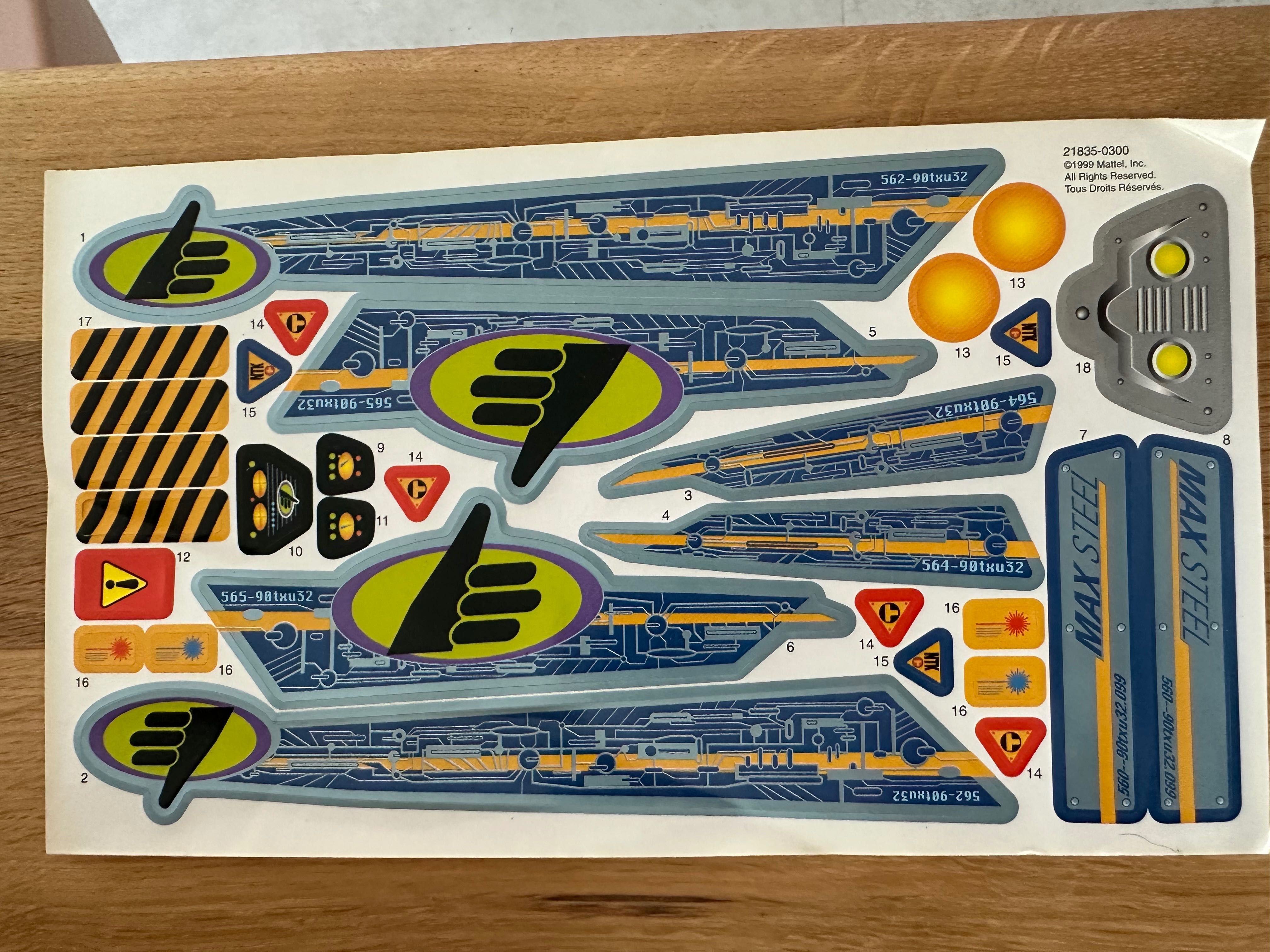 MAX STEEL MX-25 Attack Jet Duży nowy unikat 1999